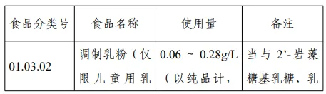 过氧化物酶,3'-SL,LNnT,食品添加剂,新品种,公开征求意见